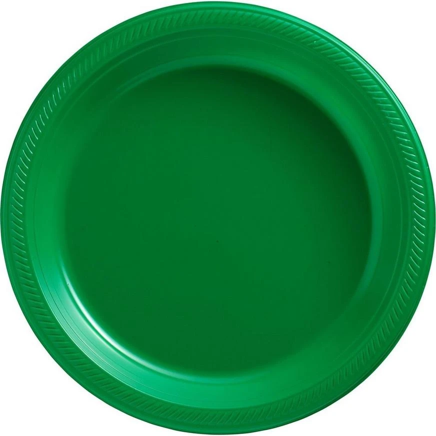 Red & Festive Green Plastic Tableware Kit For 50 Guests 3 Red & Festive Green Plastic Tableware Kit For 50 Guests - Image 3