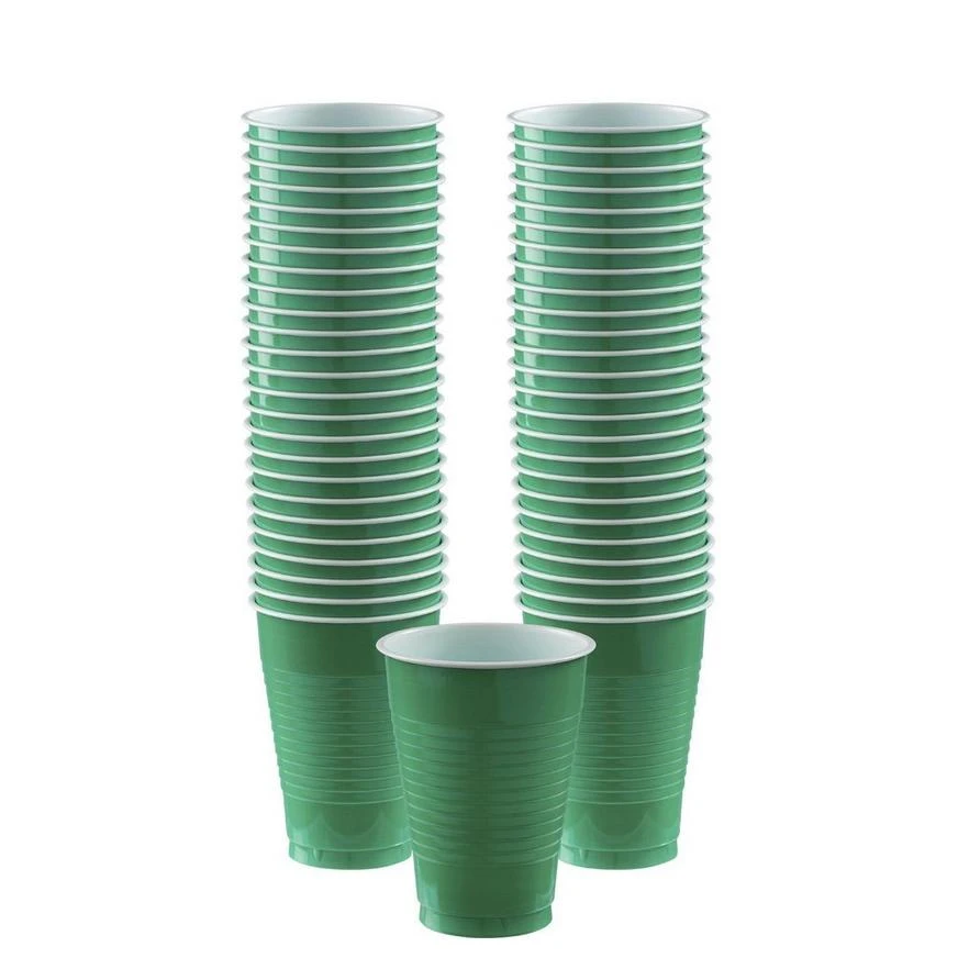 Red & Festive Green Plastic Tableware Kit For 50 Guests 5 Red & Festive Green Plastic Tableware Kit For 50 Guests - Image 5