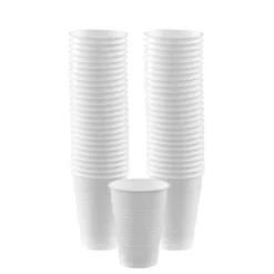 White & Silver Plastic Tableware Kit For 50 Guests -Party Supply Store 840657 04