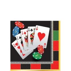 Roll The Dice Casino Beverage Napkins 16ct
