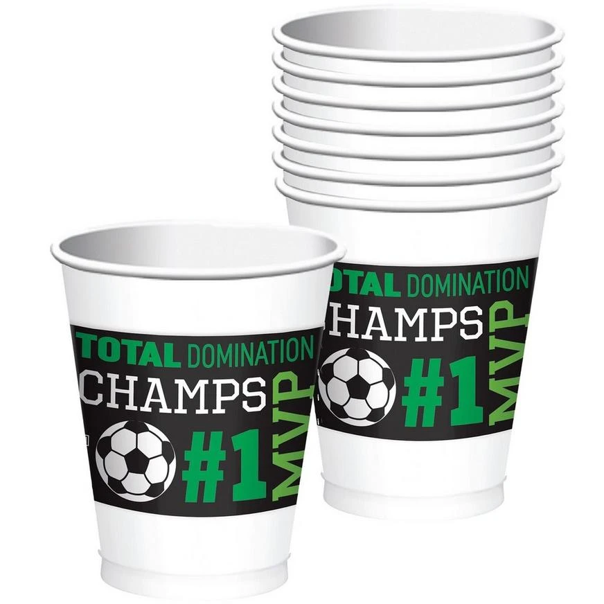 Goal Getter Soccer Plastic Cups 8ct 1 Goal Getter Soccer Plastic Cups 8ct