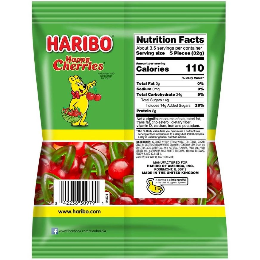 Haribo Happy Cherries Gummi Candy, 4oz 2 Haribo Happy Cherries Gummi Candy, 4oz - Image 2