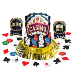 Roll The Dice Casino Table Decorating Kit 23pc