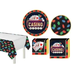 Roll The Dice Casino Tableware Kit For 8 Guests