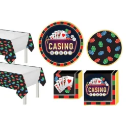 Roll The Dice Casino Tableware Kit For 16 Guests