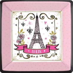 AMSCAN A Day In Paris Dinner Plates 8ct