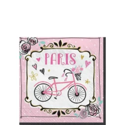 AMSCAN A Day In Paris Vintage Beverage Napkins 16ct