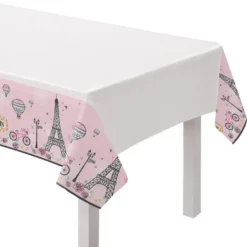 AMSCAN A Day In Paris Vintage Table Cover