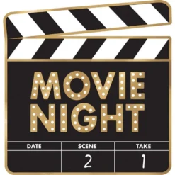 Movie Night Cardstock Cutouts 12pc -Party Supply Store 859395 04
