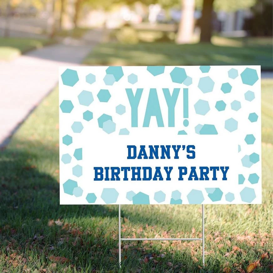 Custom Shimmering Party Yard Sign 1 Custom Shimmering Party Yard Sign