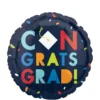 Navy Class Of Awesome Congrats Graduation Balloon, 18in