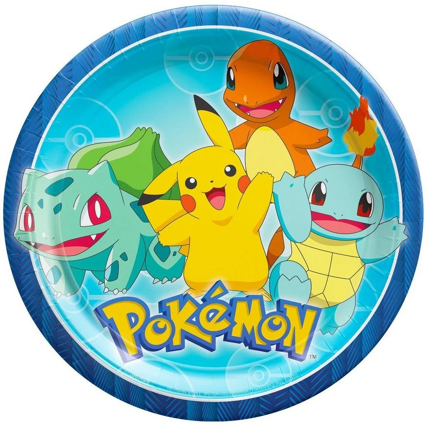 Classic Pokémon Lunch Plates, 8ct 1 Classic Pokémon Lunch Plates, 8ct