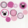 Minnie Mouse Forever Paper Fan Decoration Kit 17pc