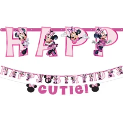 Minnie Mouse Forever Personalized Birthday Banner Kit 2ct