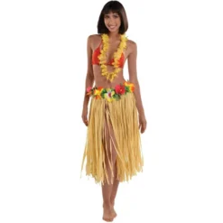 Hibiscus & Grass Hula Skirt