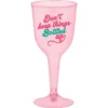 AMSCAN Pink Don't Keep Things Bottled Up Plastic Wine Glasses, 10z, 8ct