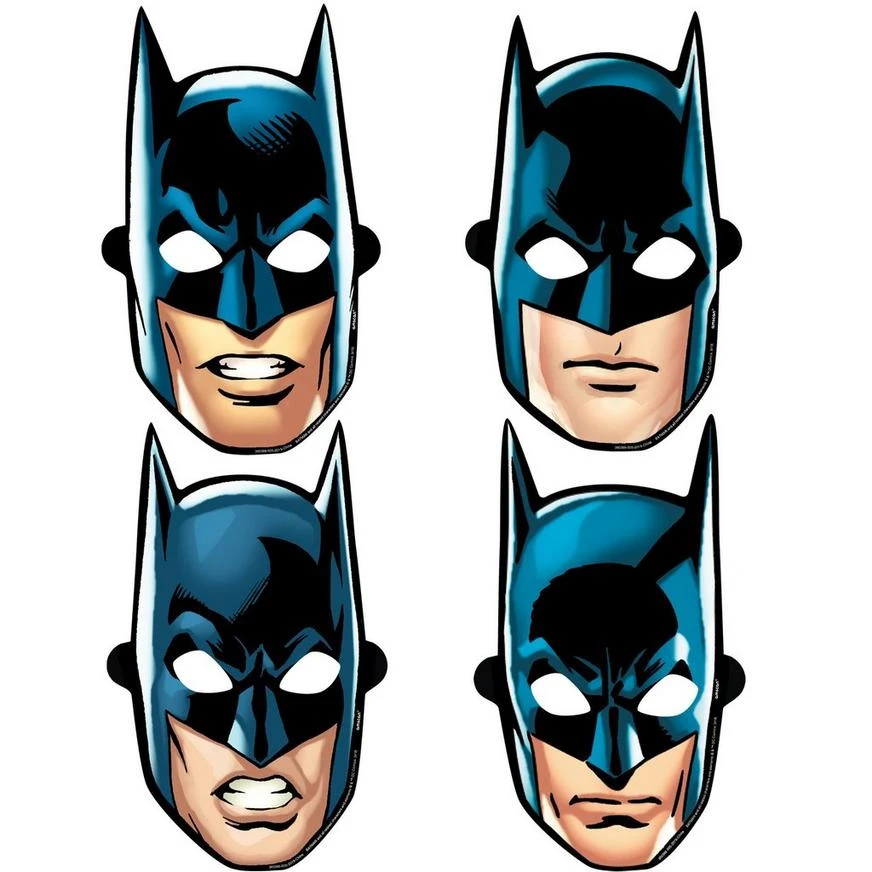 Justice League Heroes Unite Batman Masks 8ct 1 Justice League Heroes Unite Batman Masks 8ct