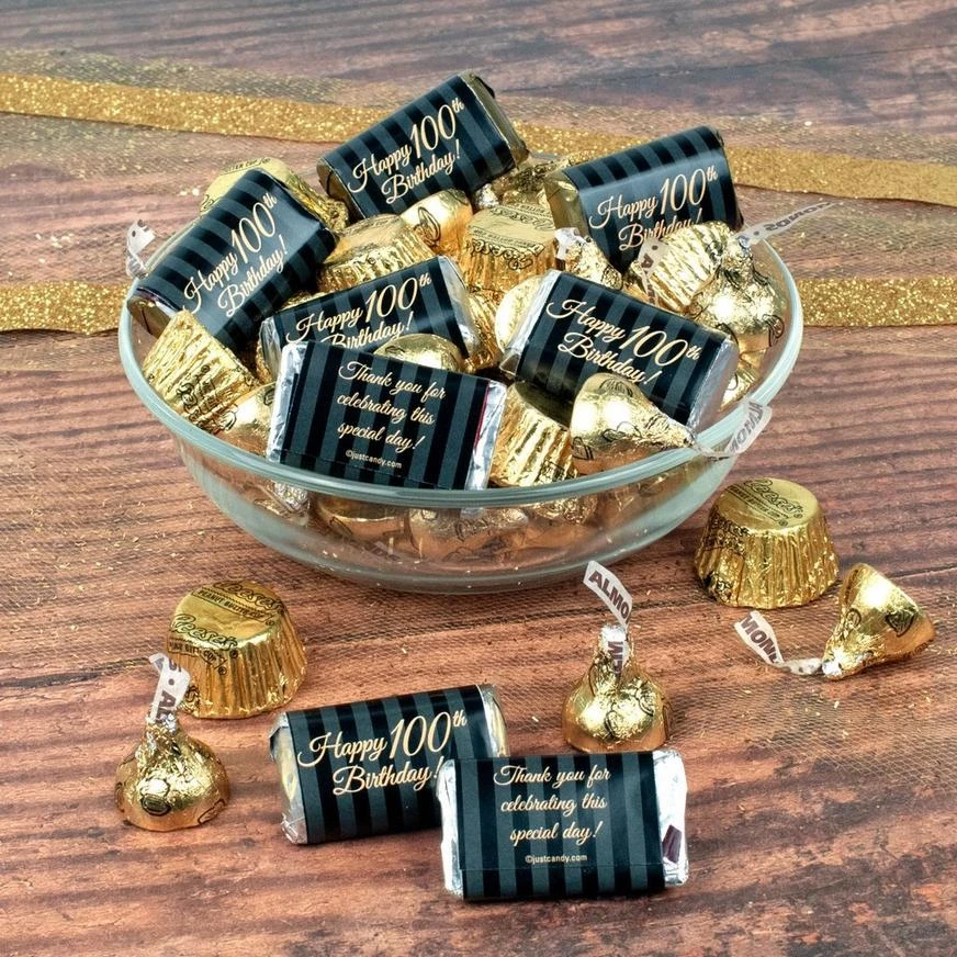 Milestone 100th Birthday Hershey's Chocolate Mix 180pc 1 Milestone 100th Birthday Hershey's Chocolate Mix 180pc