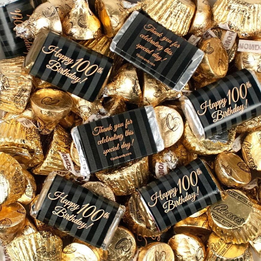 Milestone 100th Birthday Hershey's Chocolate Mix 180pc 2 Milestone 100th Birthday Hershey's Chocolate Mix 180pc - Image 2