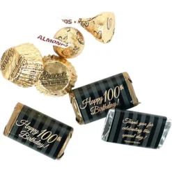 Milestone 100th Birthday Hershey's Chocolate Mix 180pc 5 Milestone 100th Birthday Hershey's Chocolate Mix 180pc -Party Supply Store 881671 02