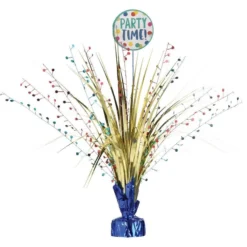 Multicolor Happy Dots Party Time Spray Centerpiece, 18in