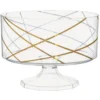 Metallic Gold Ribbon Plastic Trifle Container, 5.8in