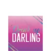 Iridescent Drink Up Darling Beverage Napkins, 5in, 16ct
