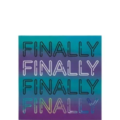 Iridescent Finally 21 Beverage Napkins, 5in, 16ct