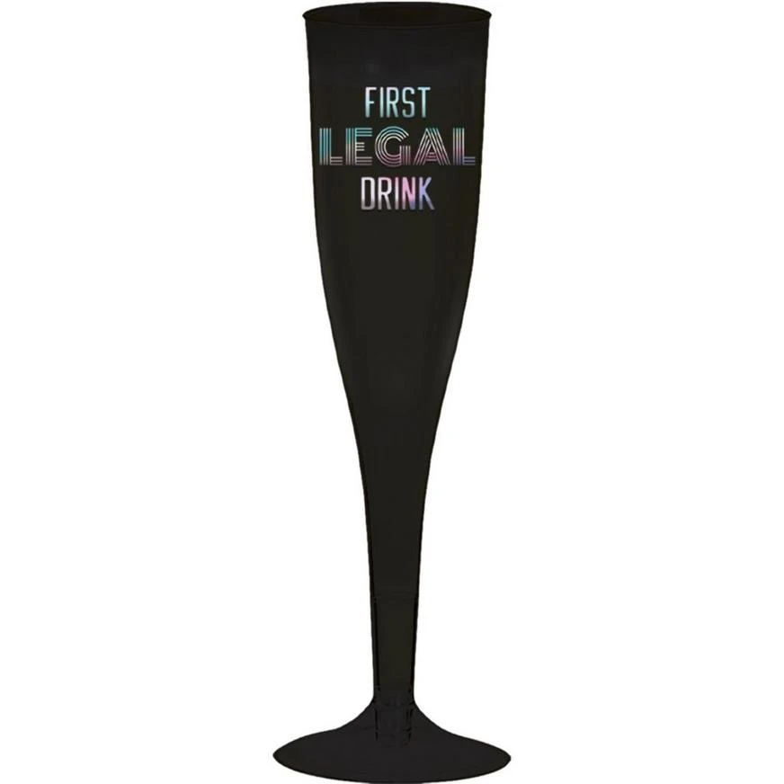 Iridescent Finally 21 Champagne Flutes, 5.5oz, 16ct 1 Iridescent Finally 21 Champagne Flutes, 5.5oz, 16ct