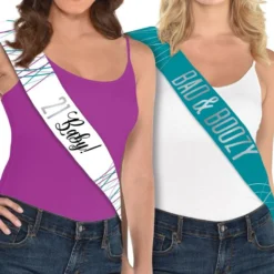 Finally 21 Birthday Sashes, 8ct