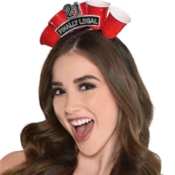 Finally 21 Birthday Shot Glass Headband