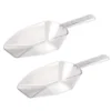 Large Clear Premium Plastic Scoops, 2ct