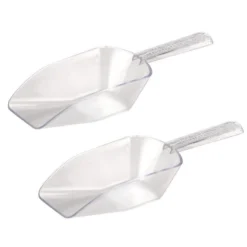 Large Clear Premium Plastic Scoops, 2ct