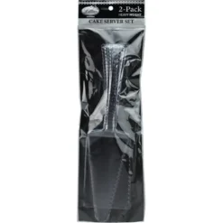 Clear Premium Plastic Cake Server Set, 2pc 5 Clear Premium Plastic Cake Server Set, 2pc -Party Supply Store 894893 02