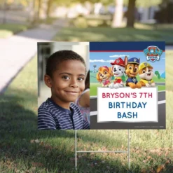 Custom PAW Patrol Adventures Photo Yard Sign