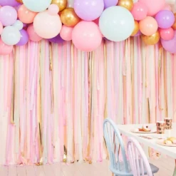 90pc, Air-Filled Pastel & Gold Balloon Garland Backdrop Kit