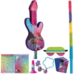 DreamWorks Trolls World Tour Pull String Guitar Pinata Kit With Favors
