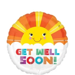 Pastel Get Well Soon Rainbow Deluxe Balloon Bouquet, 9pc -Party Supply Store 909949 02