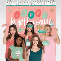 Happy Cake Day Birthday Photo Booth Kit 16pc