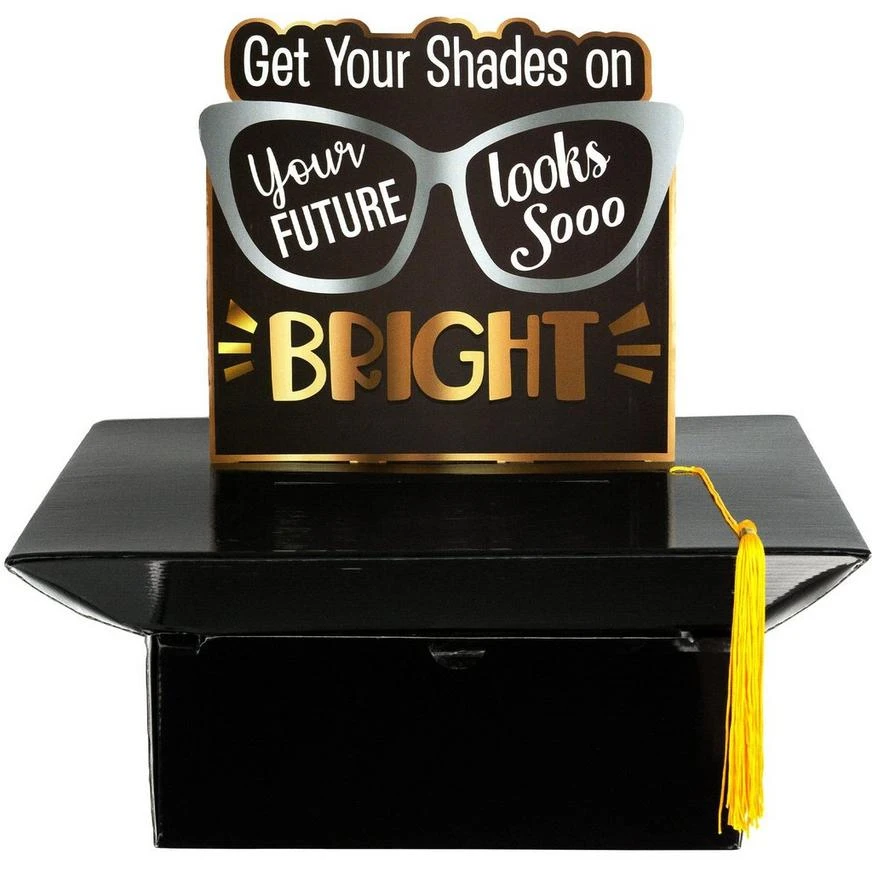 Black, Silver & Gold Bright Future Graduation Party Kit For 8 Guests 3 Black, Silver & Gold Bright Future Graduation Party Kit For 8 Guests - Image 3
