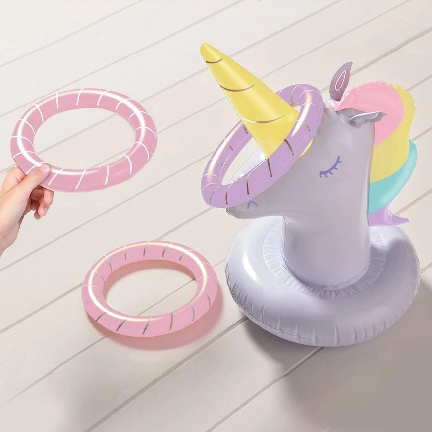 Inflatable Enchanted Unicorn Ring Toss Game 1 Inflatable Enchanted Unicorn Ring Toss Game