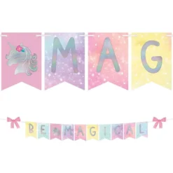 Enchanted Unicorn Pennant Banner, 12ft