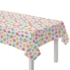 Summer Hibiscus Flannel-Backed Vinyl Table Cover, 52in X 90in