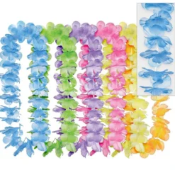 Multicolor Fabric Leis For Kids, 30in, 6ct