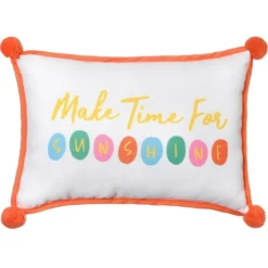 AMSCAN Make Time For Sunshine Outdoor Pillow, 13.25in X 9.25in