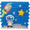 Air-Filled Space Astronaut, Rocket & Star Foil & Latex Balloon Backdrop Kit, 6.25ft X 5.9ft