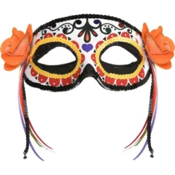 AMSCAN Day Of The Dead Calavera Fabric Eye Mask