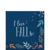 Navy Blue Gather For Fall Paper Lunch Napkins, 6.5in, 40ct