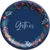 Navy Blue Gather For Fall Paper Dinner Plates, 10in, 20ct