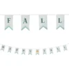 Teal Happy Fall Canvas Pennant Banner, 9ft
